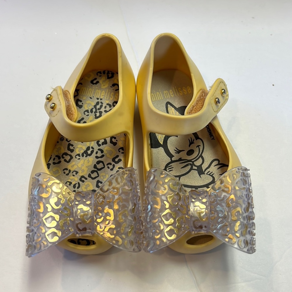 Mini Melissa Minnie Mouse golden bow shoes